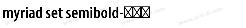 myriad set semibold字体转换